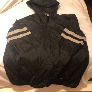 Black and silver forever 21 windbreaker